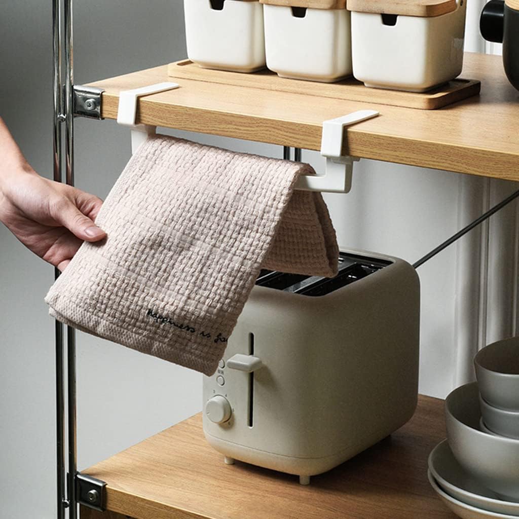 Single Rod Over Door Towel Rack Holders for Kitchen Bathroom Fit On Over Cabinet Cupboard Door No Punching