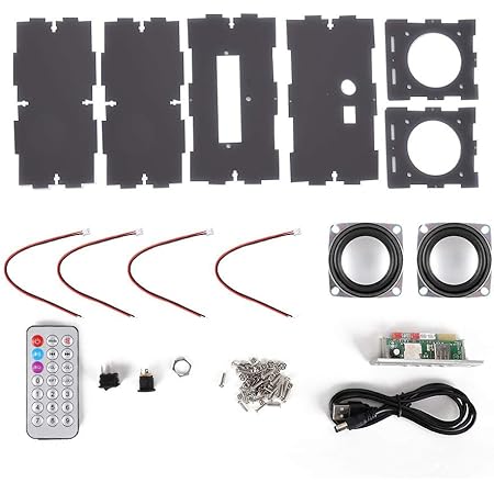 Amazon Co Jp スクールシーズン 特別プロモーション Bluetoothスピーカー Diyキット リモートコントロール ステレオサウンド3wミニusbサブウーファー 音量調節 クリスタルクリア グレー 家電 カメラ