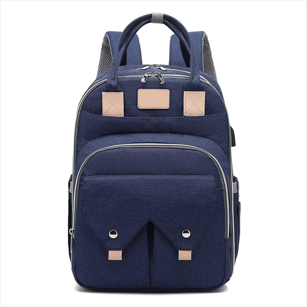 LAI HO Zaino Moda Impermeabile Multi-Function Grande capacità Mummy Bag Bottiglia di Isolamento Materna Bambino Fuori Diaper Bag Zaino Borsa Bambino,Blu