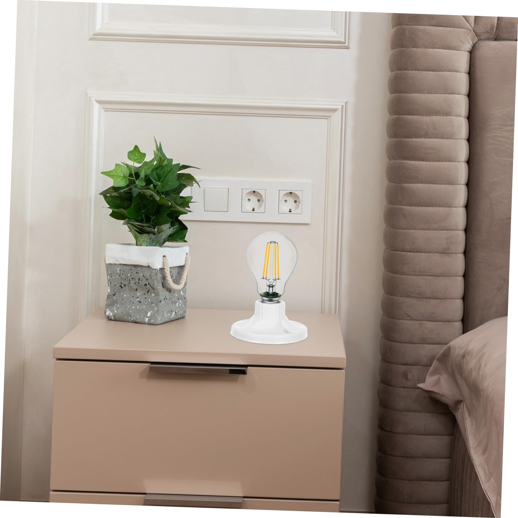 UKCOCO Lot de 24 Douilles E27 à Vis, Support D’ampoule en Pp et Céramique Cuivre, 250 V, pour Éclairage Intérieur