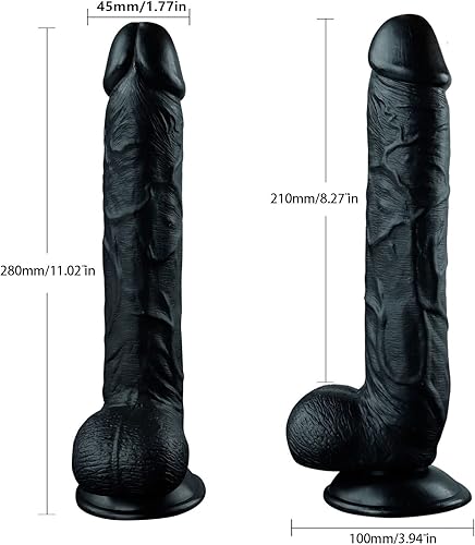 Miniatura 4 de Consolador realista de 10 pulgadas de largo, consoladores grandes y realistas con fuerte ventosa para jugar con manos libres, simulación anal del