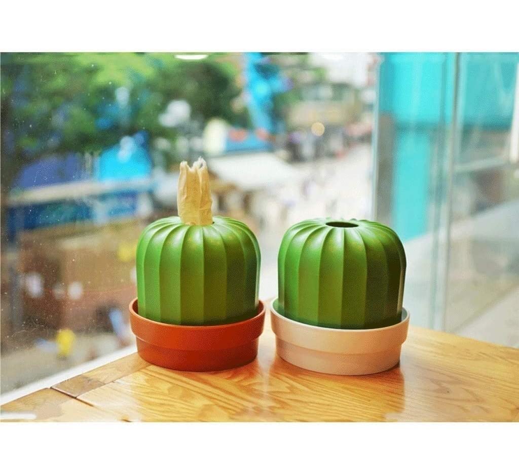 Scatola Porta Fazzoletti Portatovaglioli Multifunzione Per La Casa Portatovaglioli Multifunzione In Carta In Rotolo Con Cactus Per Decorazioni Da Camera O Da Ufficio Portafazzoletti Per Bagno(White)