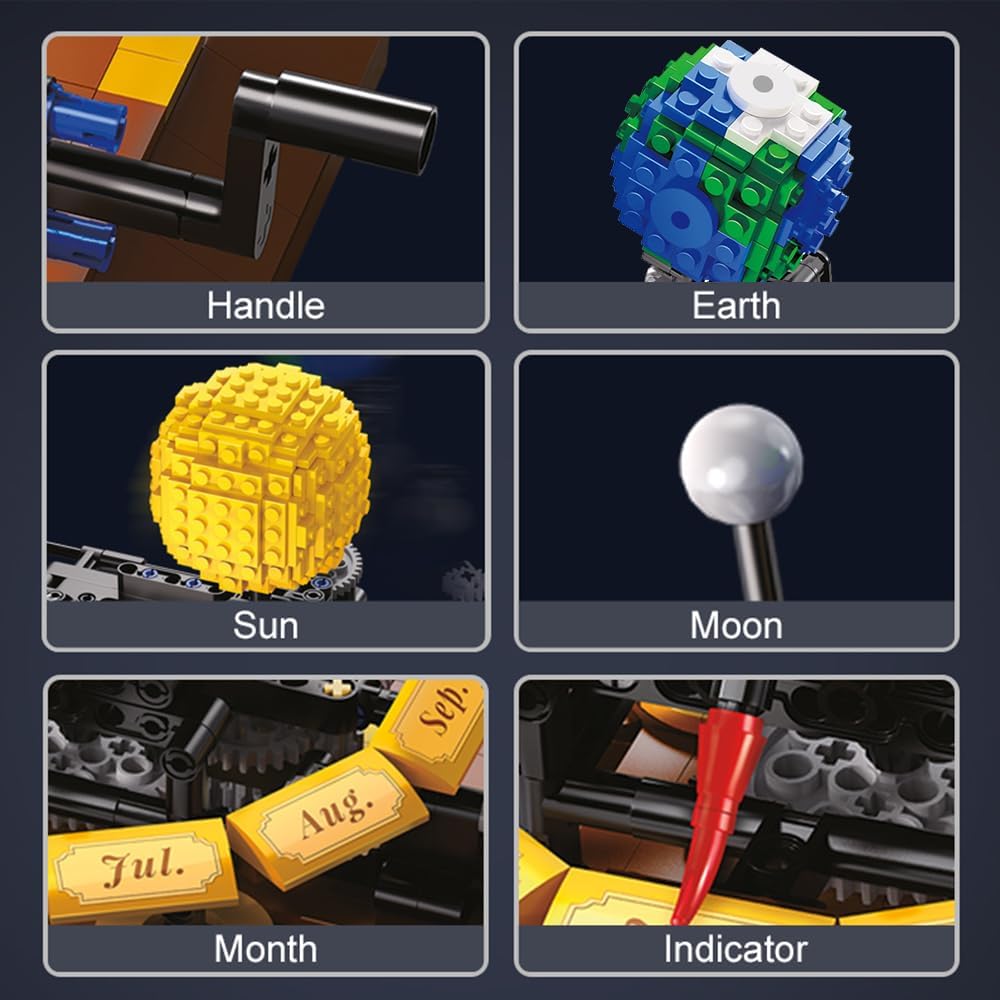 Close-up images of key components of the CaDA C71004W Orrery