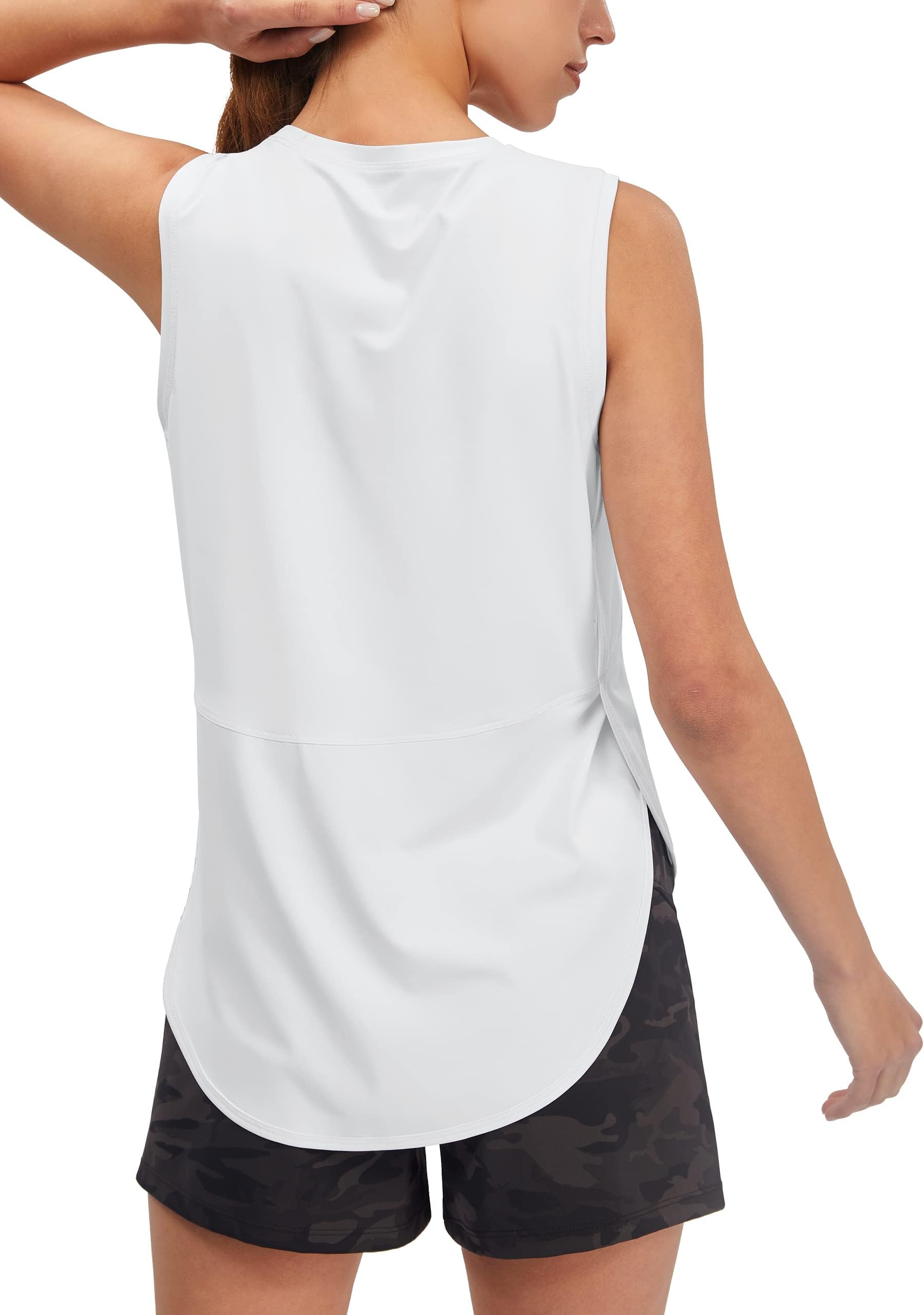 JOYSPELS Ice Silk Workout Tank Tops for Women Cool-Dry Sleeveless Loose Fit Yoga Shirts Athletic