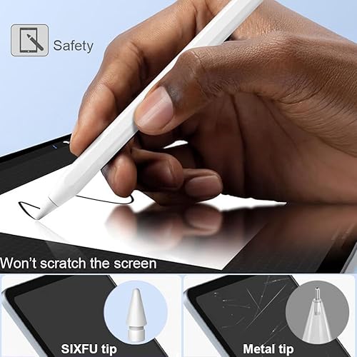 Miniatura 4 de SIXFU Puntas de repuesto para Apple Pencil de 1 generación y 2, punta de lápiz Apple con protector de sensación de papel silencioso, accesorios para