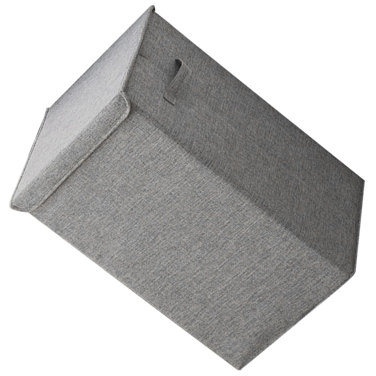 minkissy Wäschekorb aus Baumwoll Leinen Gewebe mit Deckel und Griff Atmungsaktiv und Waschbar für Badezimmer und Aufbewahrung von Schmutziger Wäsche und Kinderspielzeug