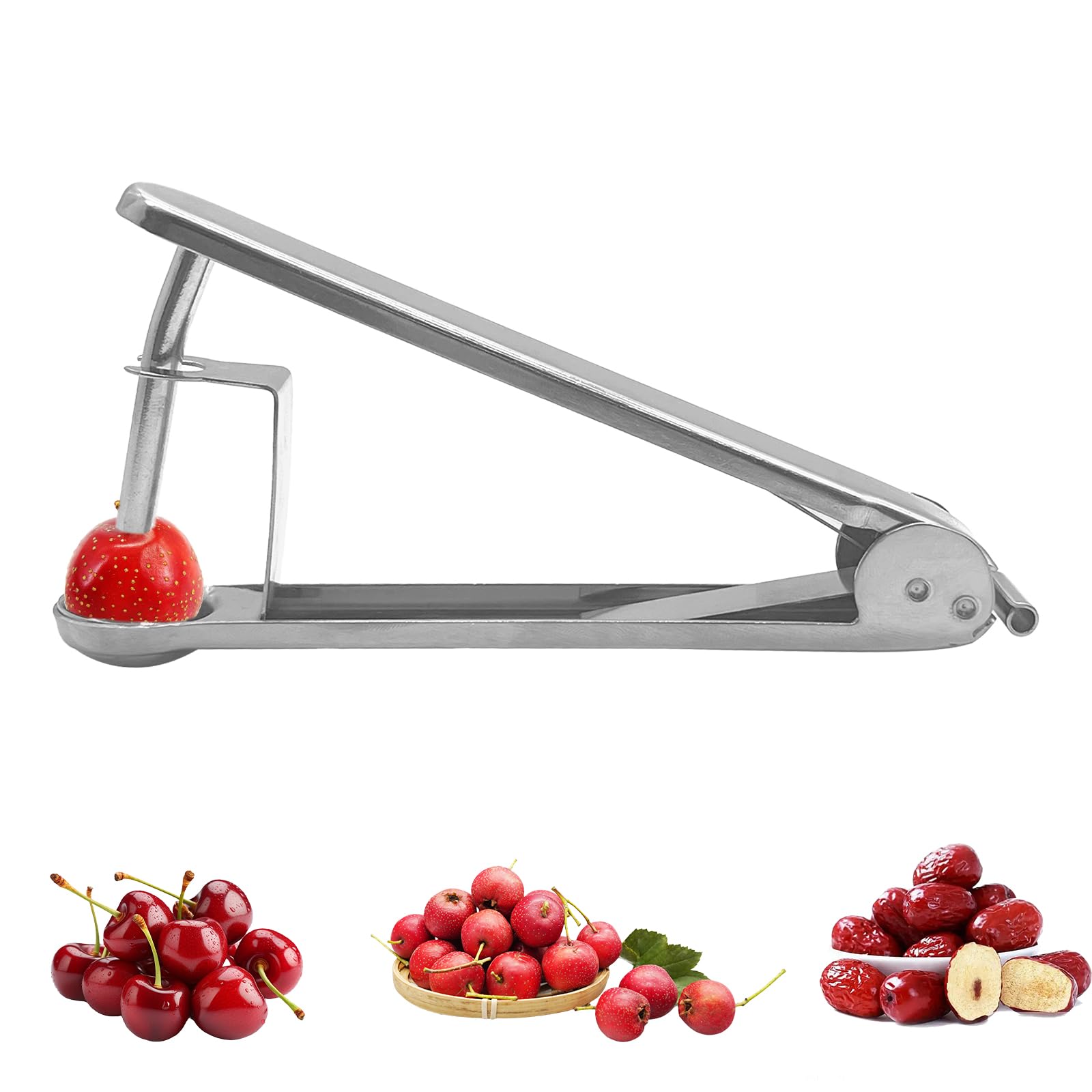 1 pieza deshuesador de cerezas, deshuesador de acero inoxidable, multifunción para frutas