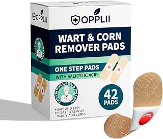 Maximum Strength Wart Corn Remover Pads for Feet and Toes, 40% Salicylic Acid Extra Strength Treatment Foot Corn Removal Bandages for Kids Adults,42 Pack