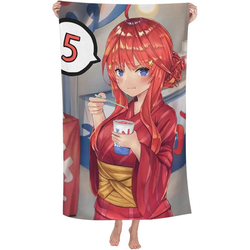 五等分の花嫁 バスタオル ビーチタオル タオル スポーツタオル 吸水速乾 大判 ふわふわ 肌触りギフト かわいい おしゃれ プール用 家庭用 旅行用 130cm 80cm ホテル 家庭 バス用品 Pse64bzm11 Studpac Ro