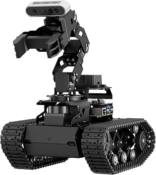 HIWONDER ROS2 Robot Car with ChatGPT Large AI Models, 6DOF Robotic Arm SLAM Mapping Navigation AI Vision Voice Control Scene Understanding ROS Education, LanderPi Standard Kit & RaspberryPi 5 8GB