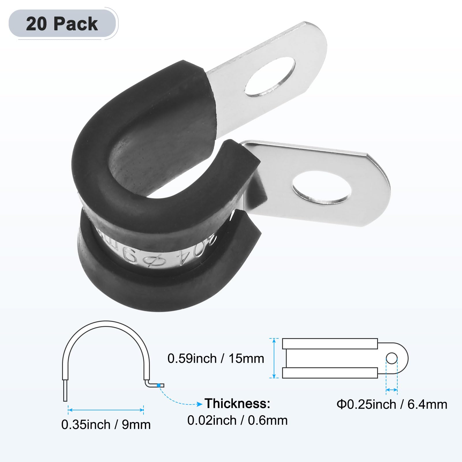 M METERXITY 20-Pack Cable Clamps - Image 3