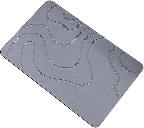 Miniatura 11 de Bath Mat Quick Drying Floor Rug for Bathroom and Kitchen Absorbent Earth Easy Bathmat Door Water Absorbing Floor Mat Light Grey,Dark