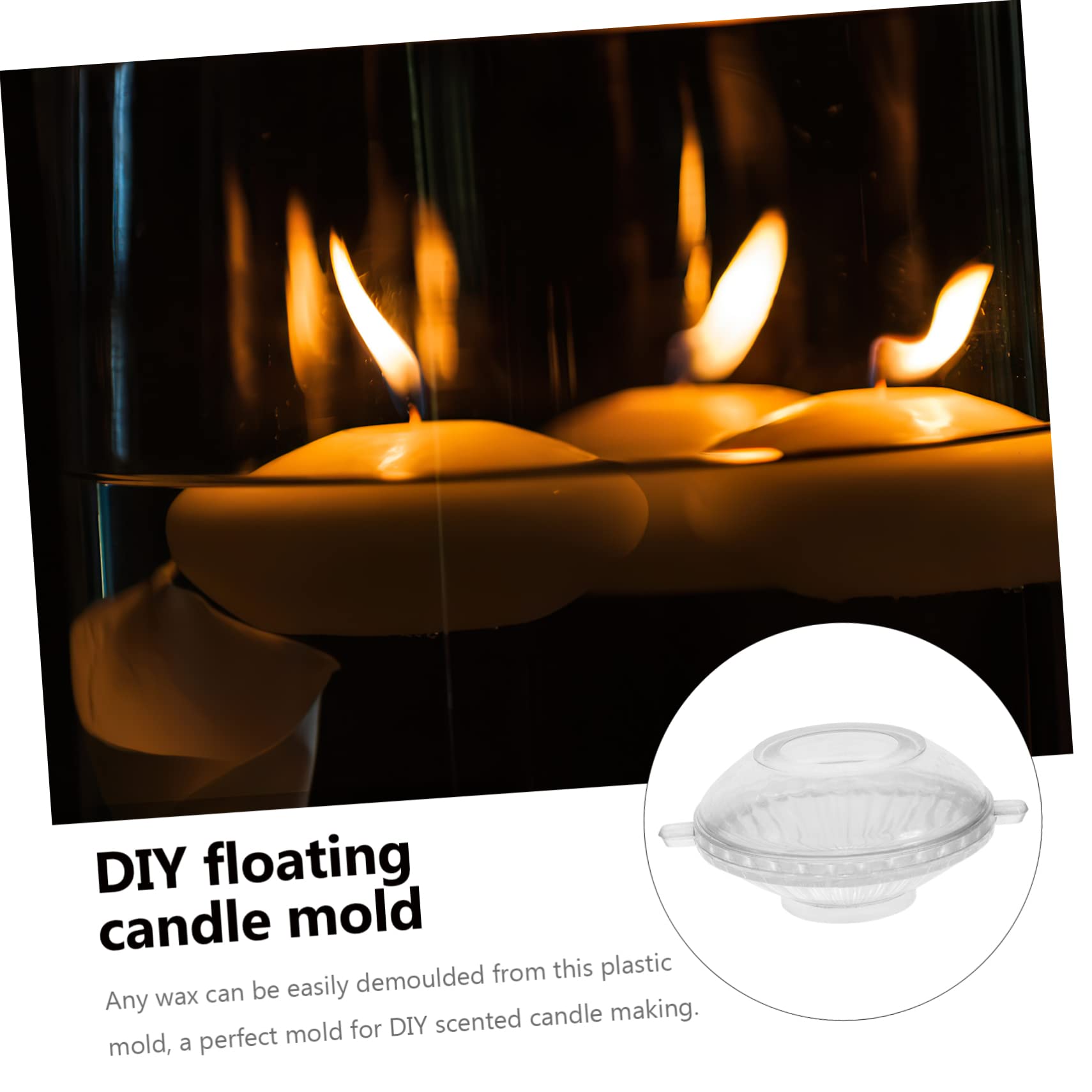 EXCEART 2 Pz Stampo Per Candele Galleggianti Per Candele a Colonna Stampo Epossidico Cilindro a Disco Candele Di Cera D'api Per Cera Fatto a Mano 3d Plastica