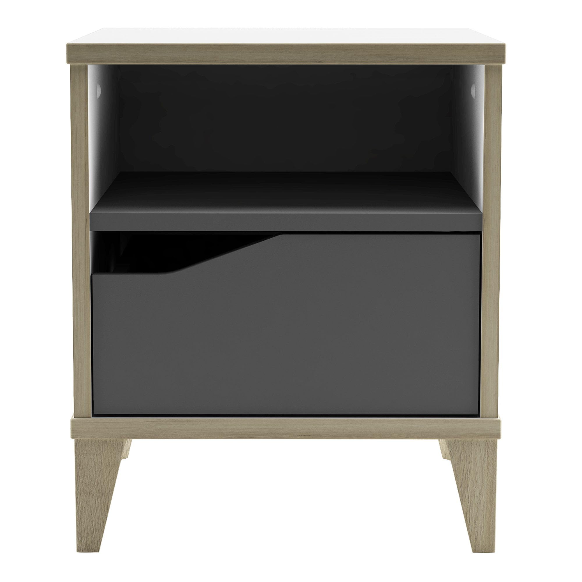 Table de Chevet & Nuit Enfant Blanc – Garçon & Fille – Produit Robuste Pour la Chambre des plus Petits – Fabriqué en France 37 x 33 x 43 CM