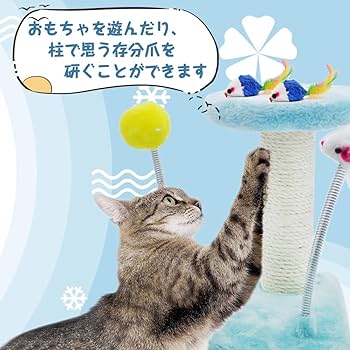 キャットタワー 猫タワー 猫ハウス 運動不足解消 爪研ぎ 猫おもちゃ 麻紐 Amazon | PAWZ Road キャットタワー ミニ 階段 猫 爪研ぎ キノコ