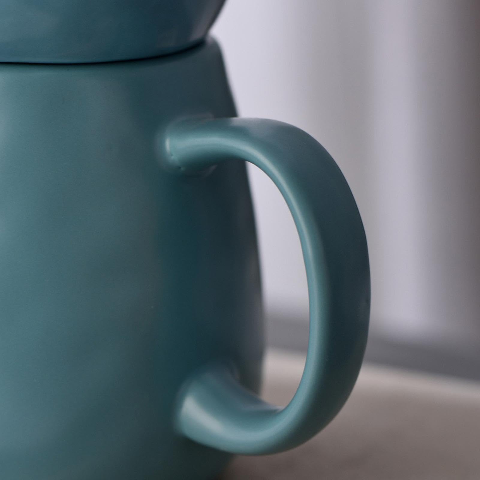 Zabawny kubek do kawy - nowość ceramiczny kubek na wodę z pokrywką - kubek do gorącego i zimnego napoju | do domowego biura mieszkania mężczyźni kobiety rodzina współpracownik