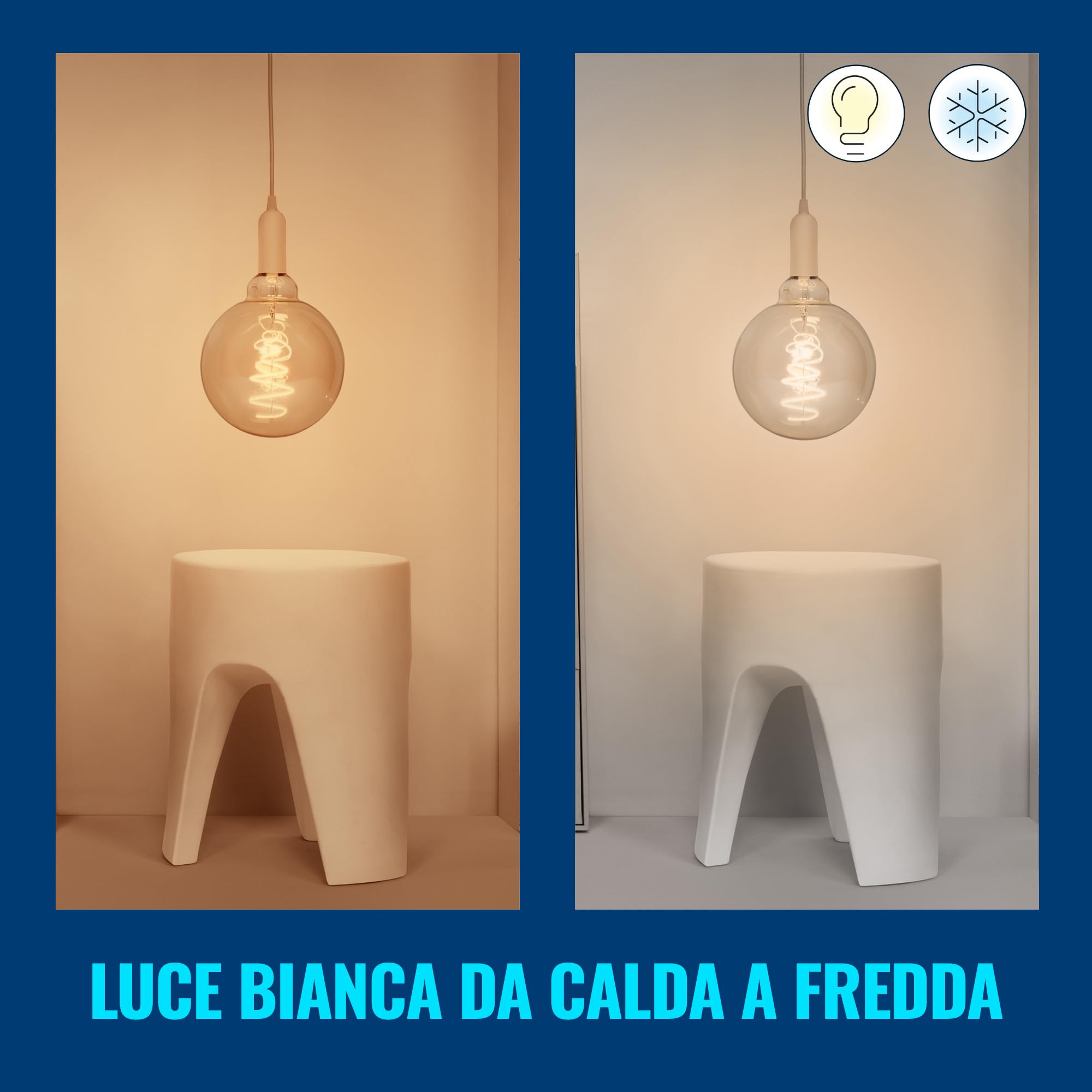 WiZ Lampadina Globo Smart LED WiFi, Luce Bianca da Calda a Fredda, Filamento Ambrata, E27, equivalente a 25W, Tecnologia SpaceSense, Controllo Vocale (Alexa, Apple HomeKit, Google Home)
