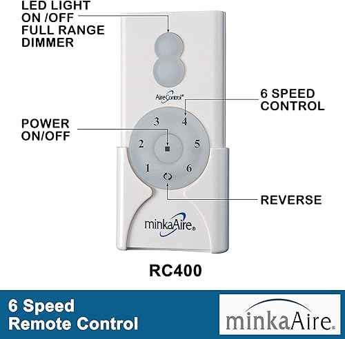 Miniatura 5 de Minka-Aire F896-84-WHF, Xtreme H2O Ventilador de techo de 84 pulgadas, acabado blanco plano con control remoto y control de pared adicional