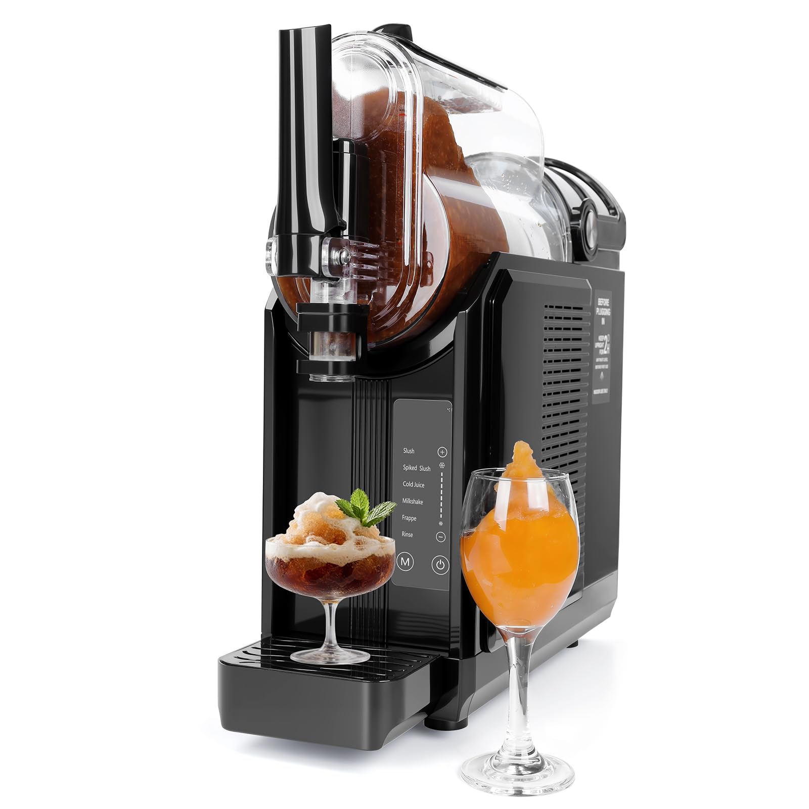 Máquina de granizado para el hogar, 3,0 l, 5 en 1 para granizados, cócteles, batidos, frappé y bebidas congeladas, 15-40 minutos de tiempo de fabricación, control de temperatura manual, limpieza