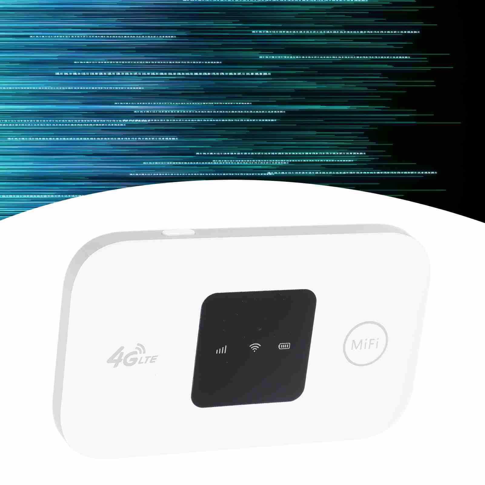 aqxreight Router WiFi 4G Slot per Scheda SIM da 150 Mbps Supporto per 10 Dispositivi Batteria da 2100 MAh Modem WiFi USB 4G LTE per Accesso Veloce a Casa, Viaggi in Ufficio Accesso da 3G Principale