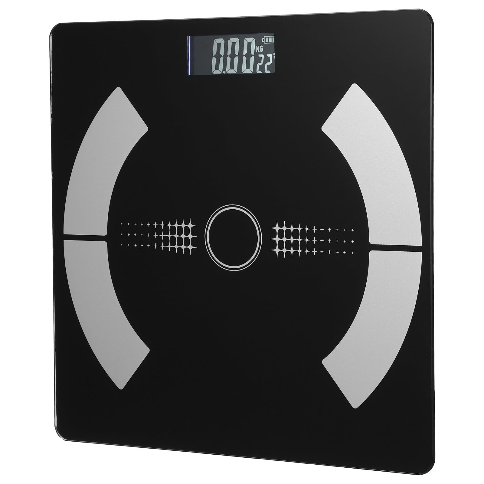 Bilancia Impedenziometrica Digitale per Peso Corporeo, Vetro Nero | Ricarica Usb, Display Digitale Leggibile, Letture Rapide e Precise, Uso Domestico