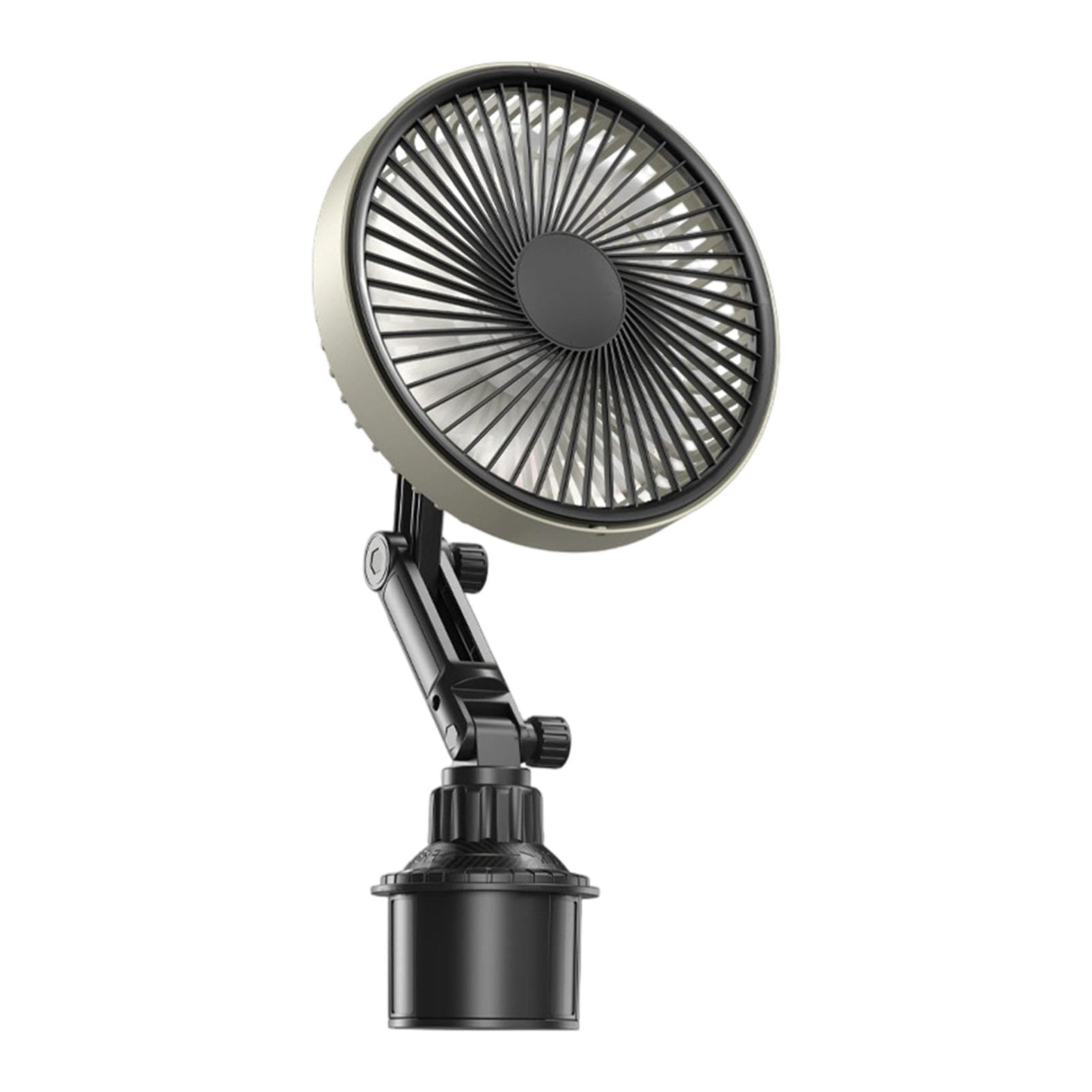 Tsynapter Multifunctional Cup Holder Fan Trunk Cooling Fan Texture for Vehicles with Expandable Base and Quiet Motor USB Car