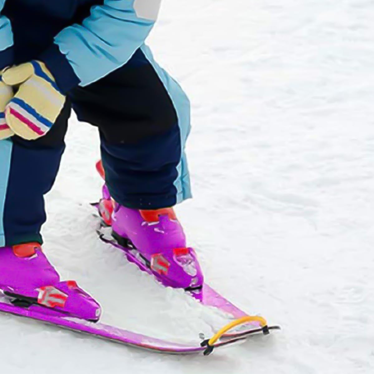 Clips de Pointe de Snowboard pour Entraînement au Ski Débutants, Élastique Jaune
