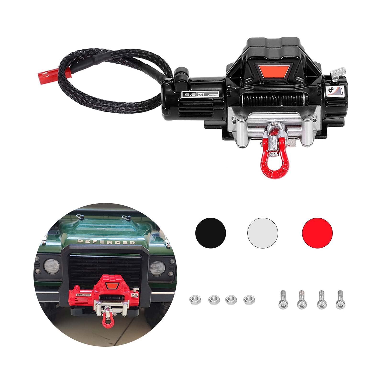 Compatibile con 1 10 RC Auto Automatico Wireless Winch Simulato Elettrico Accessori per Traxxas Redcat RC4WD Tamiya Axial SCX10 D90 HPI Crawler Decorazione