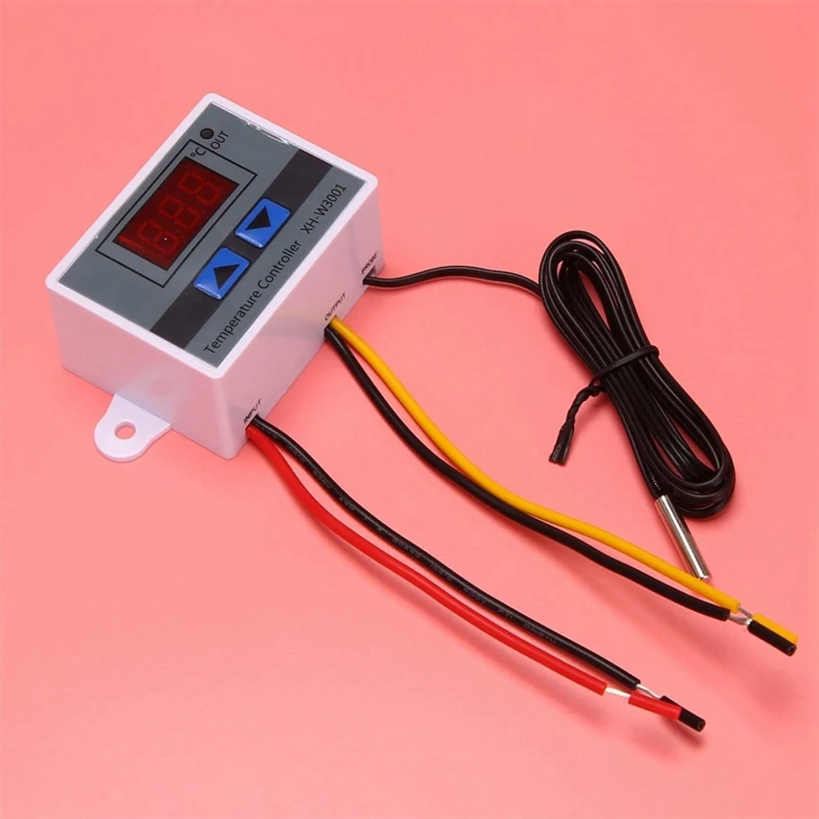Controlador de temperatura LED Digital 5X 220V Control de termostato 10A con interruptor controlador de incubación de pantalla Digital