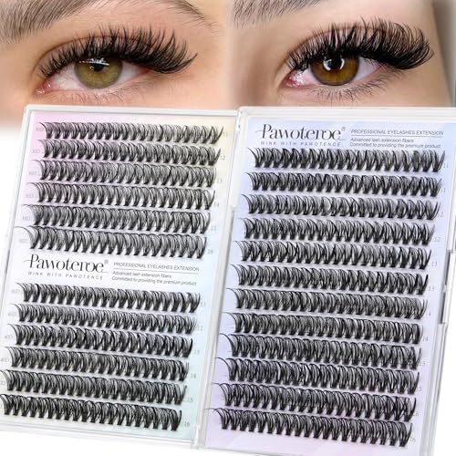 Image of Pawotence Lash Clusters 480pcs Individual Lashes 30D 40D Cluster Eyelash Extensions Eyelash Clusters Lash Extensions for Self Application (30D&40D, 0.07D, 11-16mm Valuable Pack)