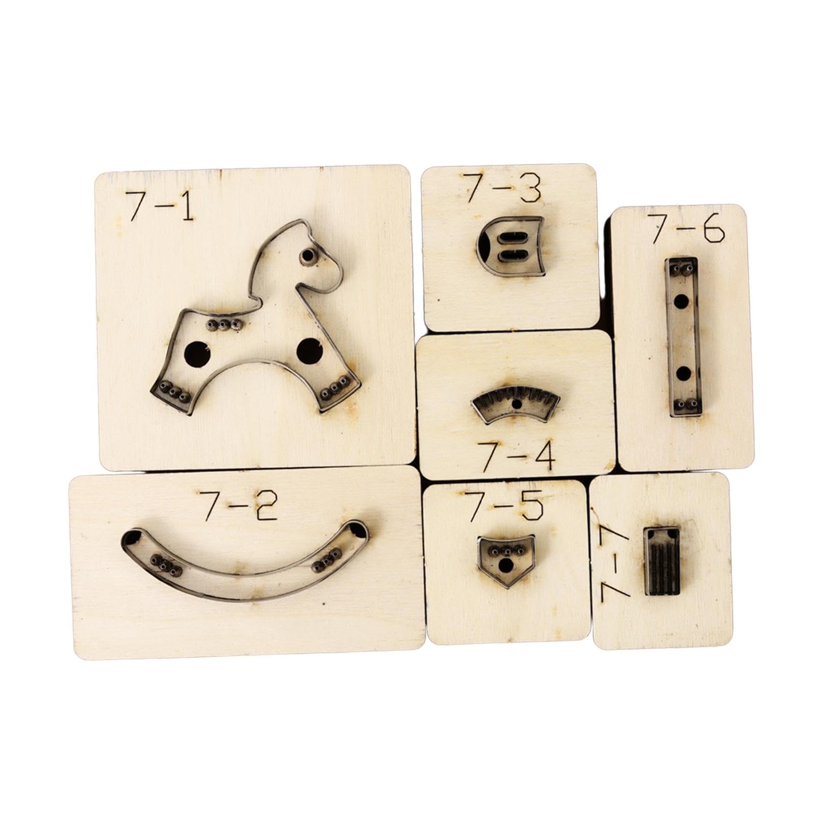 Amazon.co.jp: T Tooyful 革木馬テンプレート木製切削ダイス DIY