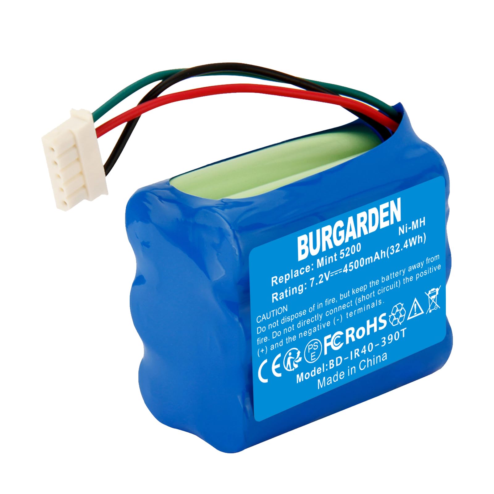 BURGARDEN 7.2V 4500mAh Ni-MH Replacement Battery for 380 380T 390 390T and Mint 5200 5200B 5200C