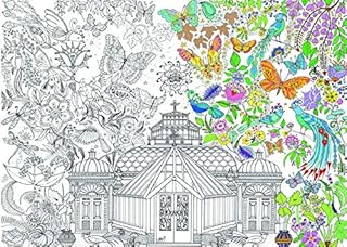 Garden Glass House Colouring In Poster - Giant Size: 100 x 70 cm