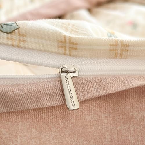 Miniatura 10 de LIWHENHAO Juego de funda de edredón con lazo, tamaño Queen, 100% algodón, color negro, lunares sobre azul y blanco, 1 funda de edredón a rayas