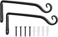 Gtongoko 2 Pack 10 Inch Rust-Proof Metal Plant Hangers - Heavy-Duty Wall Hooks for Bird Feeders, Flower Baskets, Lanterns, Outdoor Decor