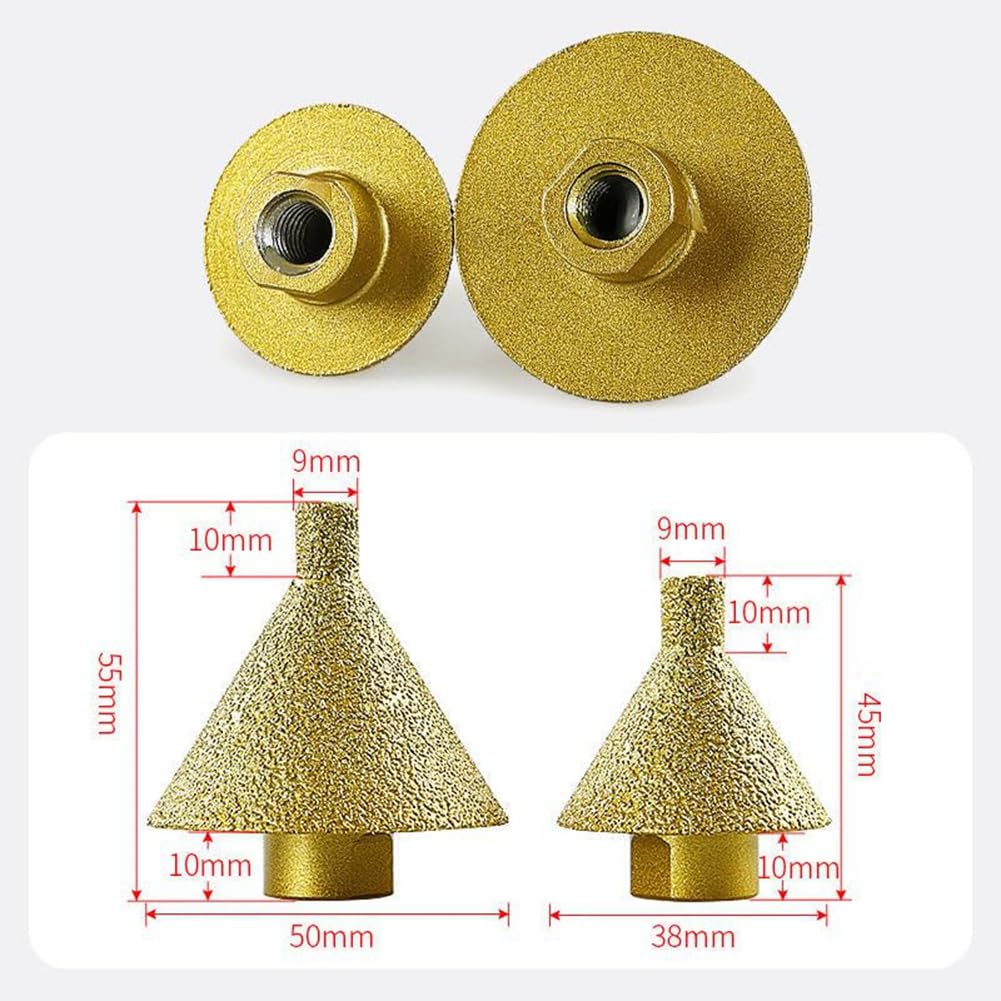 M¨¨che ¨¤ Chanfreiner Diamant¨¦e pour Meuleuses D'Angle, Forets ¨¤ Fraise 5/8 Po 11 Fils, M¨¨che ¨¤ Carrelage ¨¤ C?ne Diamant
