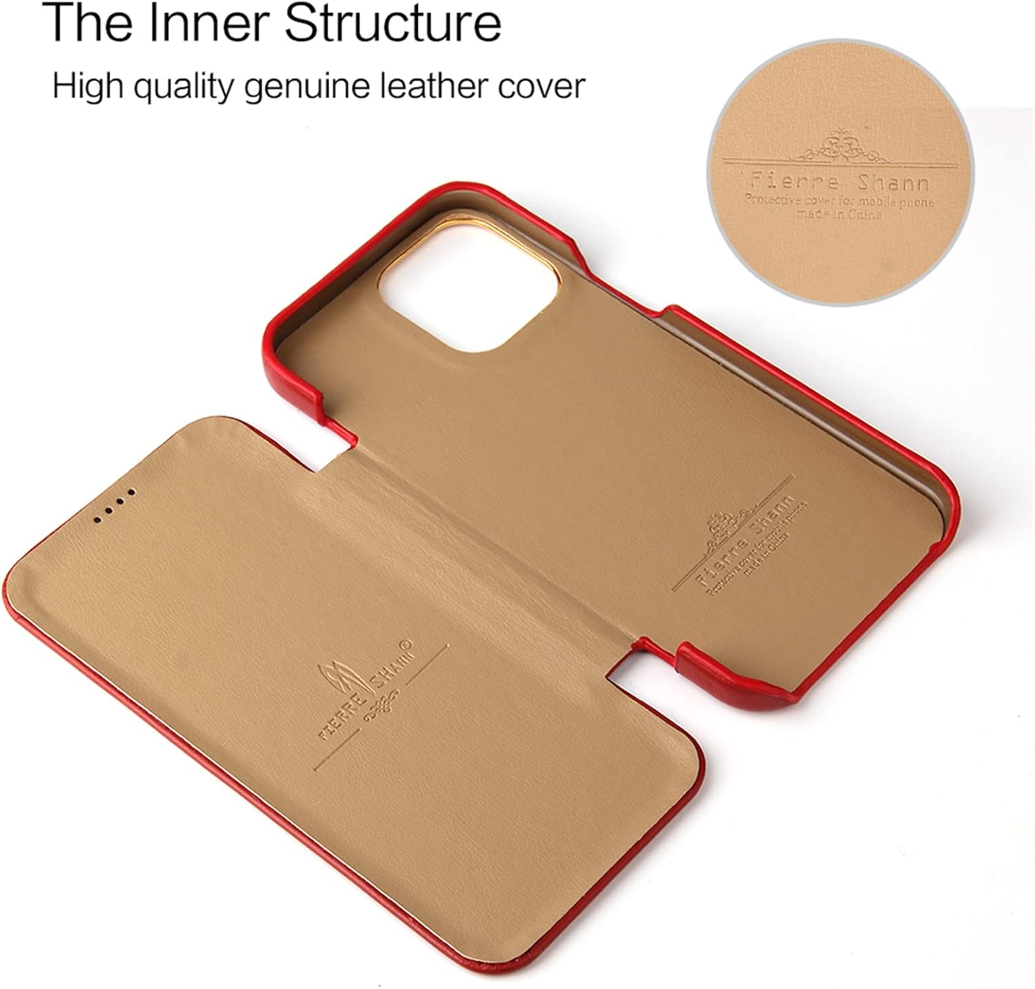 Case for iPhone 15/15 Plus/15 Pro/15 Pro Max, Vintage Series | Genuine Leather Full Coverage Curved Edge | Magnetic Folio Flip Protective Case | Slim Fit | Handmade