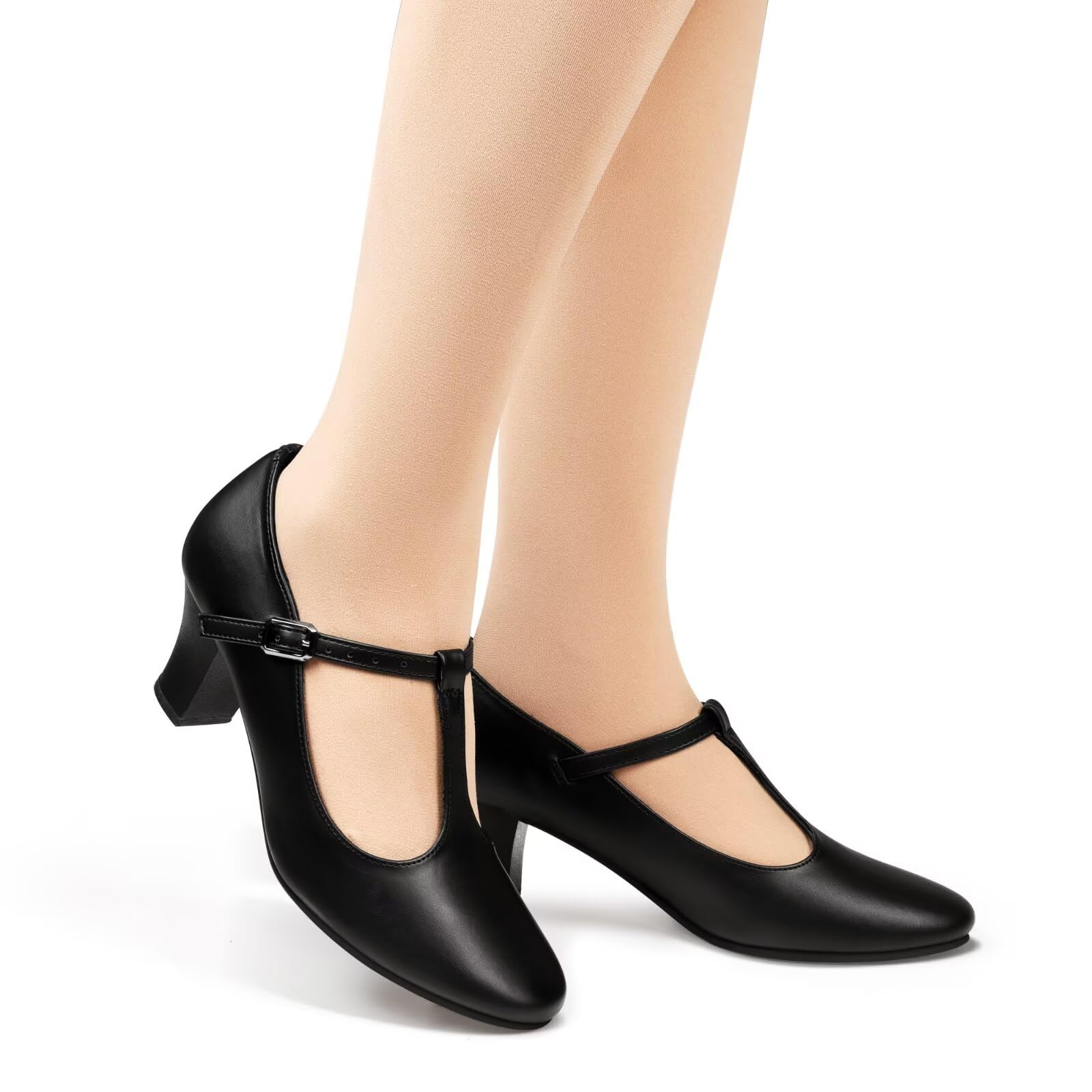 Scarpe da donna T-Strap Punta chiusa Latina Salsa Tango Danza Pratica Scarpa Studente Footlight Scarpe da ballo
