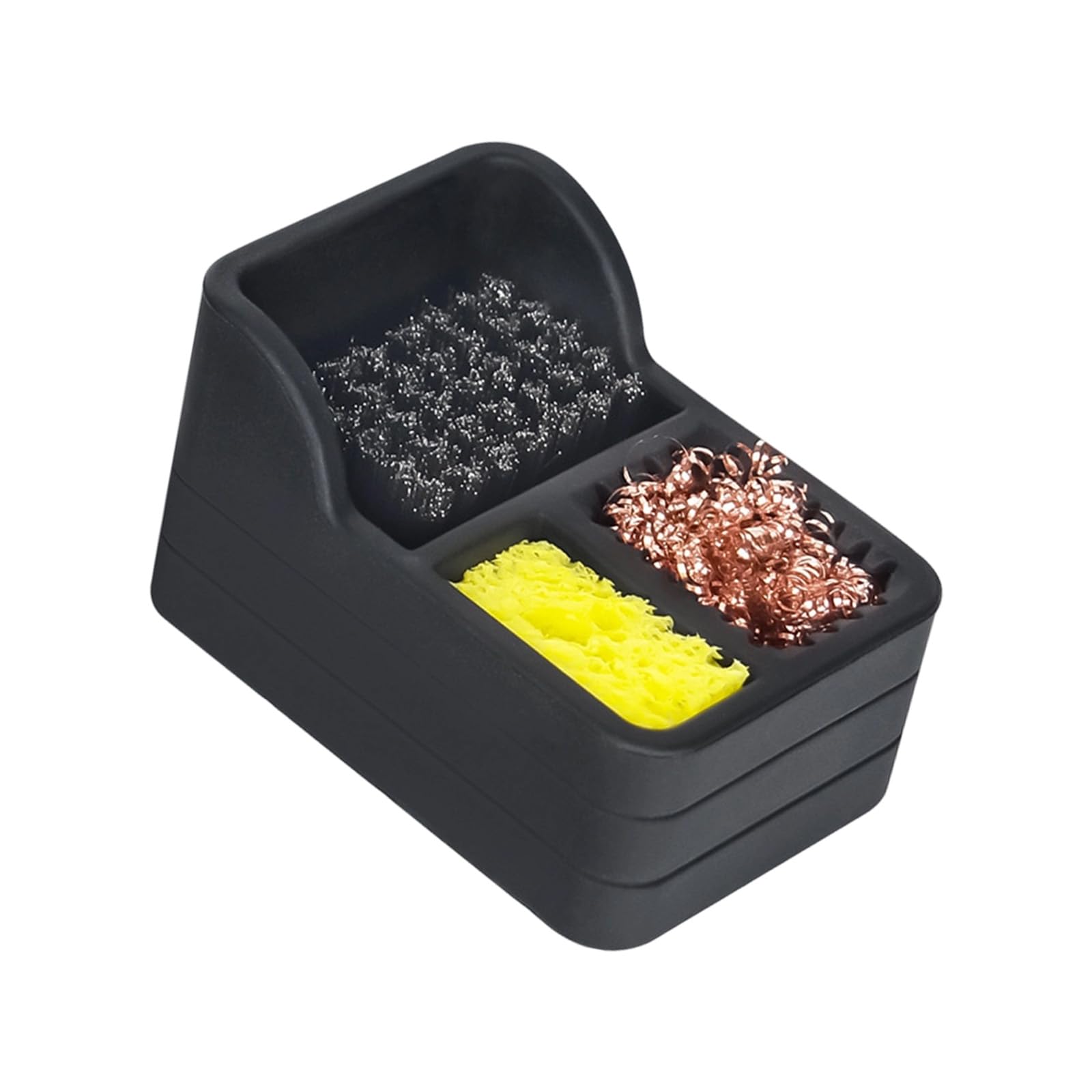 Kaeltsyn Black Sturdy Silicone Solder Scrap Bin Multi Purpose Storage Box Flexible Parts Holder For Welding And Electronics Maintenance Non Stick Clearing Bin