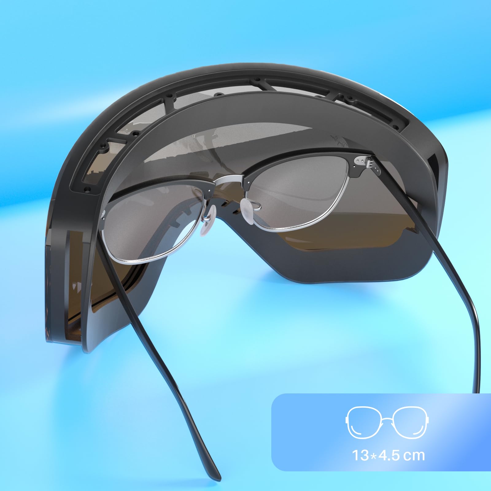 Skibrille für Herren & Damen und passende Wechselgläser, OTG Snowboardbrille mit optionalem Magnet-Wechselsystem, UV400 Schutz & Anti-Fog