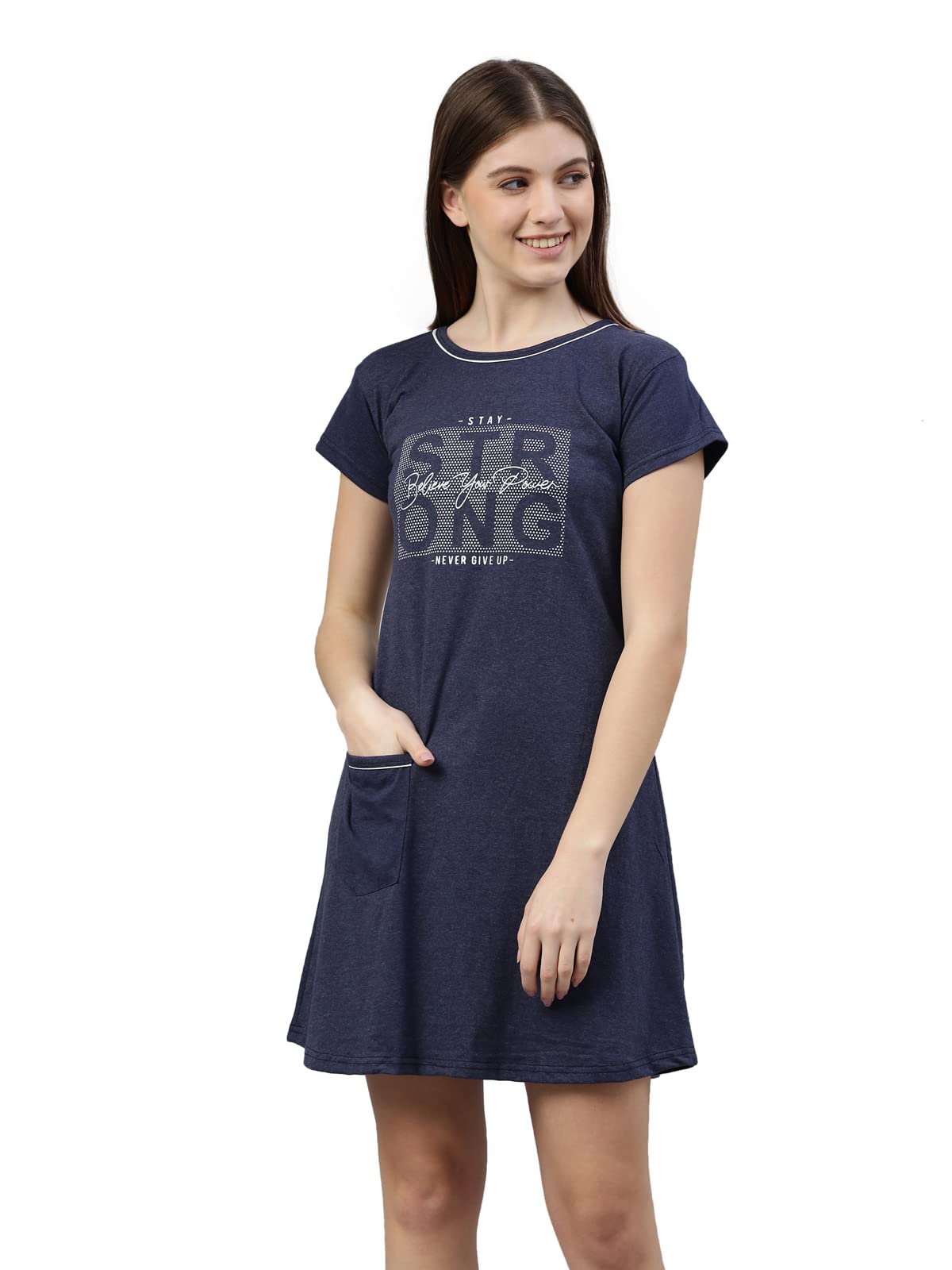 Short Comfortable Cotton Nighty(SH-04)