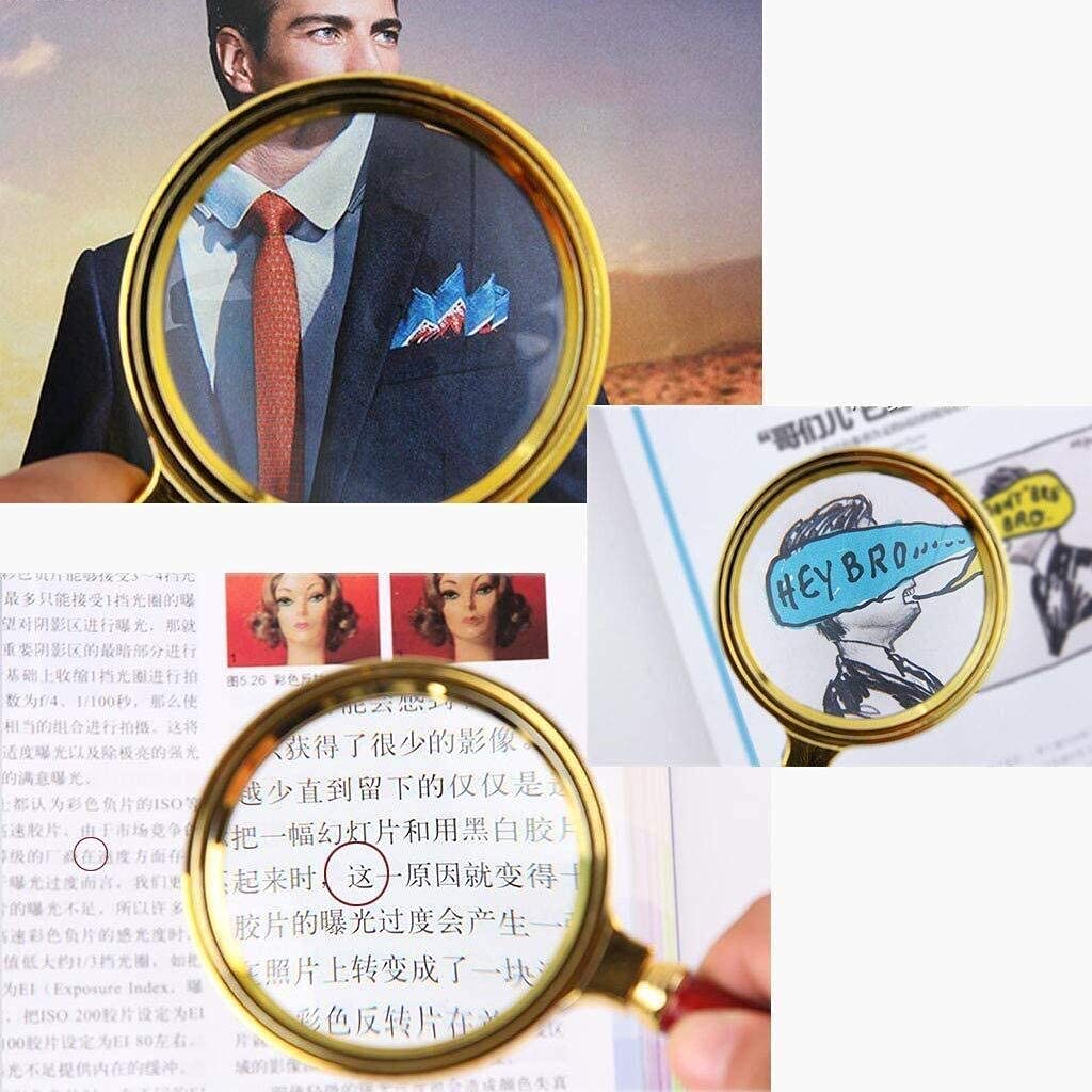 Loupe Magnifyiglasses Loupe Optique 10X Ultra Clearwood Portable pour Hommes âgés Readibook HD Lentilles Loupe Verre