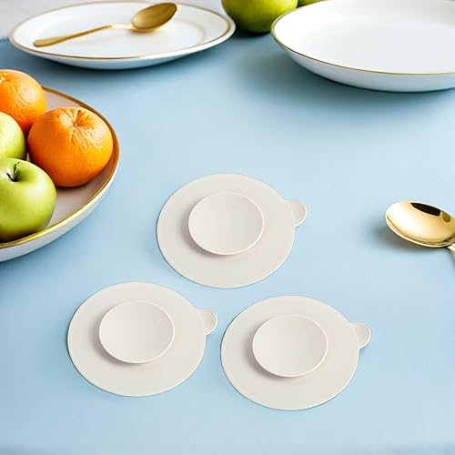 Miniatura 6 de 3 alfombrillas de silicona antideslizantes para vajilla para una fácil limpieza, mejoradas habilidades alimenticias, silicona de grado alimenticio