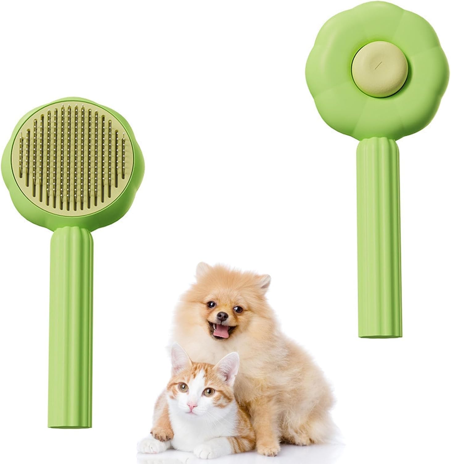 cat brush Pet Hair Cleaner Brush, Pet Combing Brush with Hair Removal
