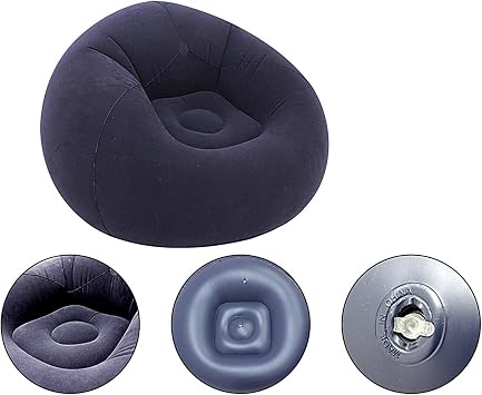 Inflatable Couch for Camping,Folding Portable Blow Up Chair - Outdoor Lounger for Glamping Outdoor Game Indoor Dock Tanning Sleeping Patio Beach RV Deck Pool
