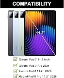 EHLCYS Coque Clavier pour Xiaomi Pad 8/8 Pro/Pad 7/7 Pro 11,2 Pouces, AZERTY Clavier Bluetooth avec Pavé Tactile Détachable Rétroéclairé 7 Couleurs, Coque Ultra-Fine Et Souris Intégrée,Noir - 2