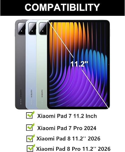 EHLCYS Coque Clavier pour Xiaomi Pad 8/8 Pro/Pad 7/7 Pro 11,2 Pouces, AZERTY Clavier Bluetooth avec Pavé Tactile Détachable Rétroéclairé 7 Couleurs, Coque Ultra-Fine Et Souris Intégrée,Noir - 2