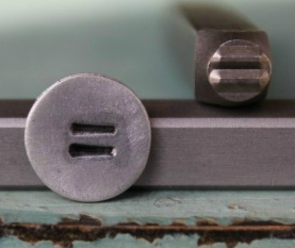 4mm Equal Sign Metal Punch Design Jewelry Stamp