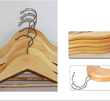 肩部分凹み付き木製ハンガー 20本組 20本組木製ハンガー 肩部分に凹み
