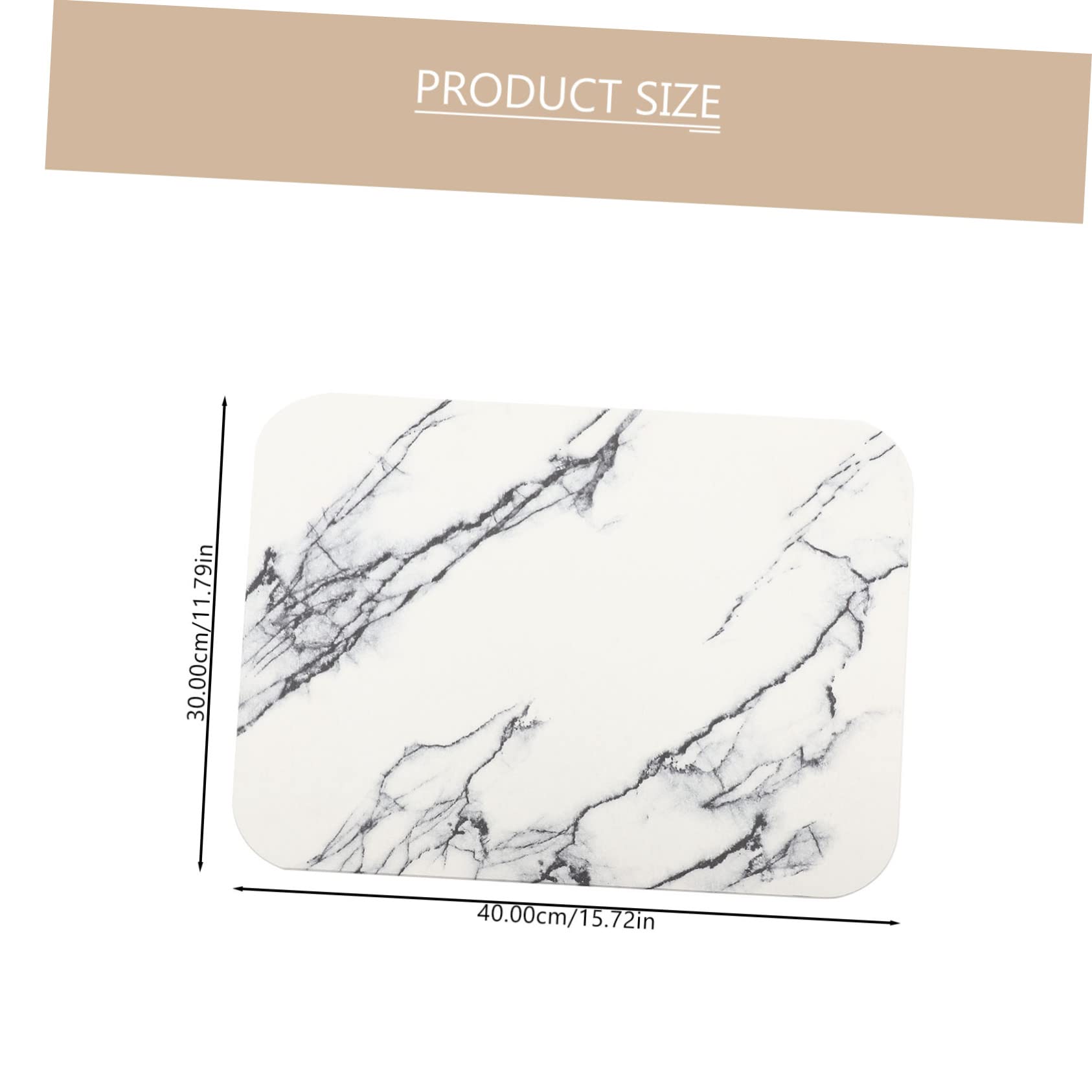 IMIKEYA Tapis de Sol Super Absorbant Effet Marbre pour Cuisine et Salle de Bain Antidérapant et Lavable